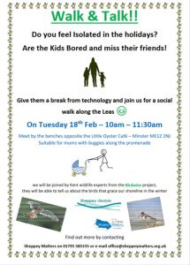 Walk and Talk Half Term Poster 18 February 2020